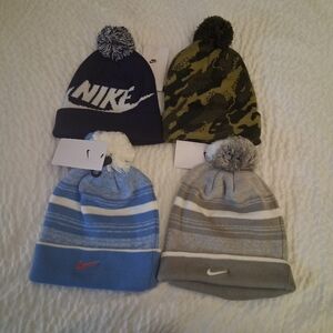 Nike' Beanie Set - Navy, Camo, Blue, Gray